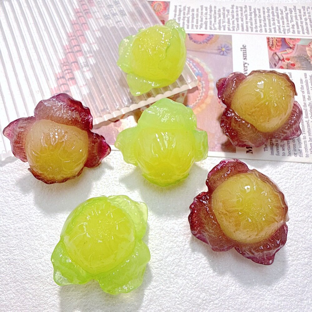 仿真食玩葡萄水果diy手机壳发饰鞋花小摆件钥匙扣挂件树脂配件批图片