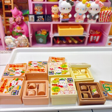 定制新款卡通可爱立体茶盒套装盒奶油胶diy手工配饰树脂配件饰品