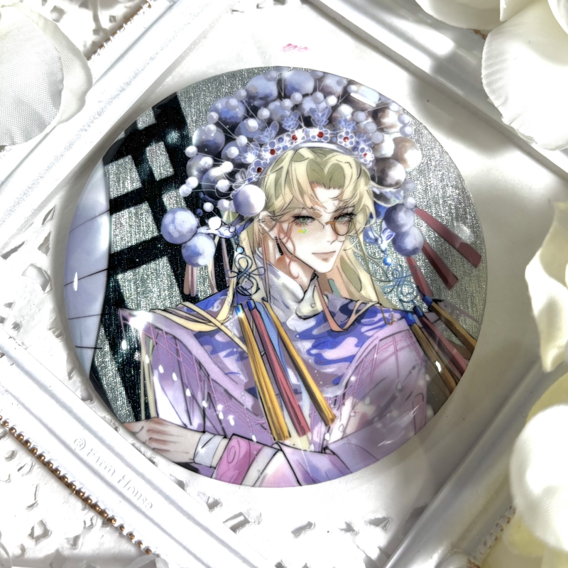 ch国拟五常瓷爹京剧系列同人双闪银葱徽章周边学生马口铁礼物收藏