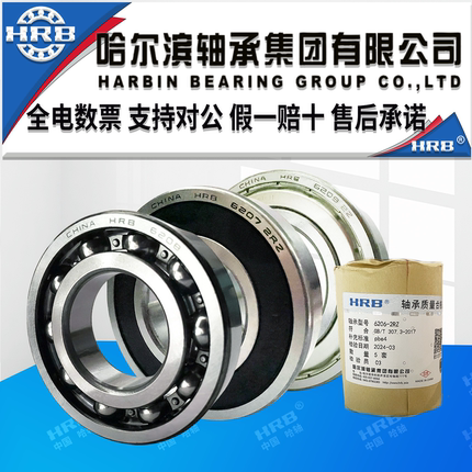 HRB哈尔滨轴承 6206 6207 6208 6209 6210 6211rz zz深沟球双密封
