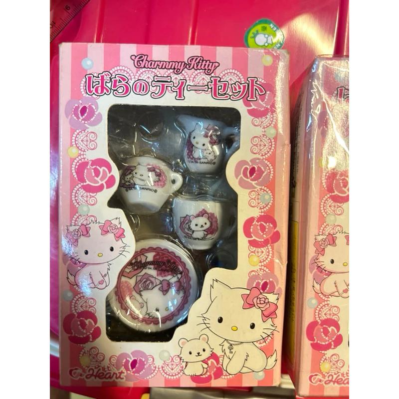 早期绝版 三丽鸥 Charmmy Kitty 陶瓷迷包卡架具微缩食玩 盒玩