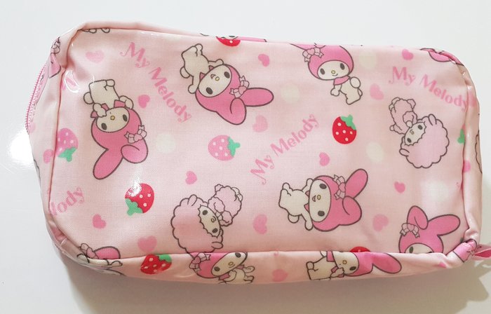 美乐蒂双层大开口防水轻巧造型化妆包收纳包/手鍊印章收纳包/笔袋