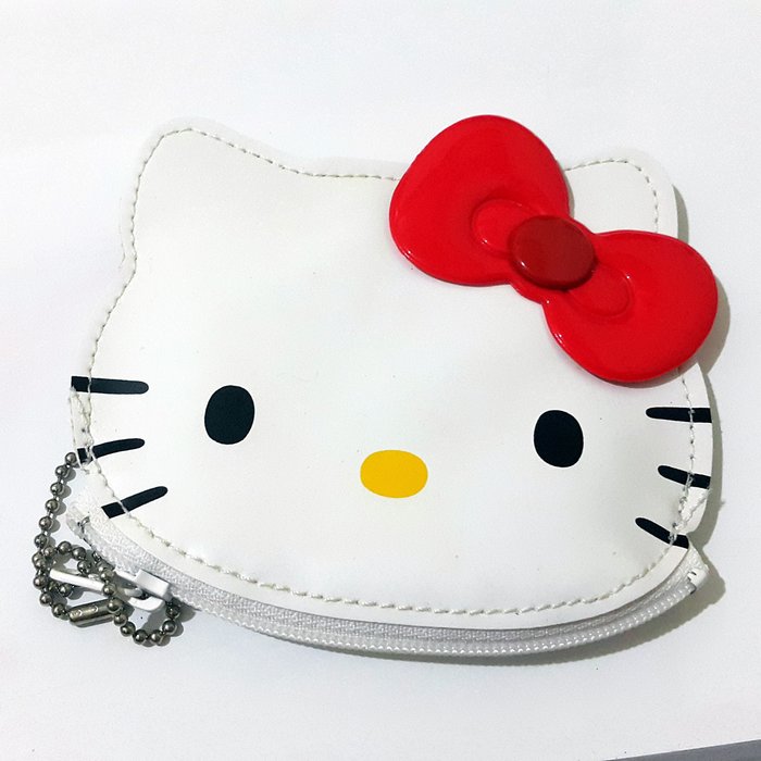 KITTY 经典不败脸型造型防水零钱包车票夹/手鍊印章收纳包