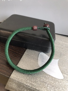 补木手链 手工编织 檀木雕刻莲花