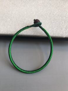 青绳墨绿翠绿 国风手链 檀木莲花扣