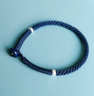 补金补水 金刚结 圆满结 手工编织 银盘缠 藏蓝色 2026年