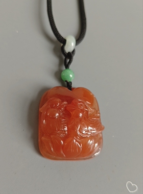 天然雕刻复古民族风可调节吊坠