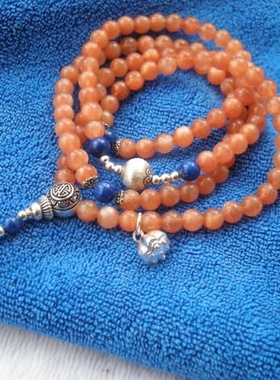 天宝原创佛珠 太阳石108颗 女款