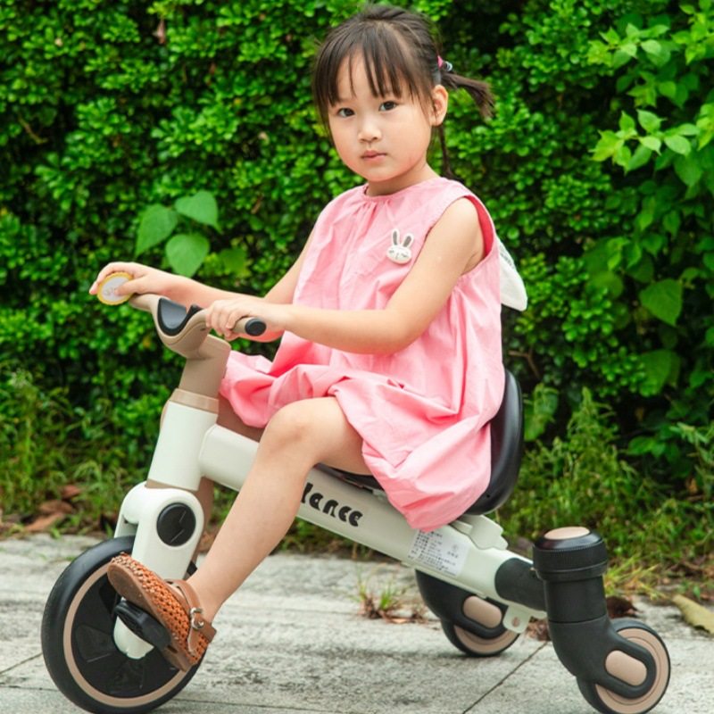 儿童漂移车多功能三轮车脚踏车1-5岁男女孩宝宝遛娃可推可骑4合1