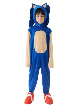 欧美万圣节刺猬蓝色索尼克服超级超音速小子sonic表演服黄色狐狸