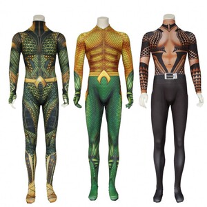 正义联盟海王连体紧身衣成人cosplay动漫服装超级英雄万圣节服装