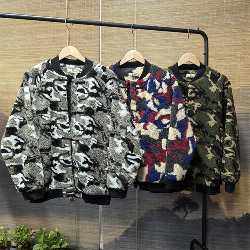 新中式复古迷彩盘扣棒球服棉衣