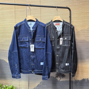 韩版 25C11B9春秋季 牛仔衫 复古休闲时尚 潮流情侣翻领夹克外套 美式