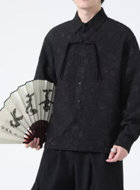新中式国风盘扣衬衫复古风衬衣