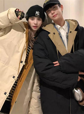 26C3D1新年新中式双面穿连帽棉衣中国风宽松保暖纽扣棉服男女外套