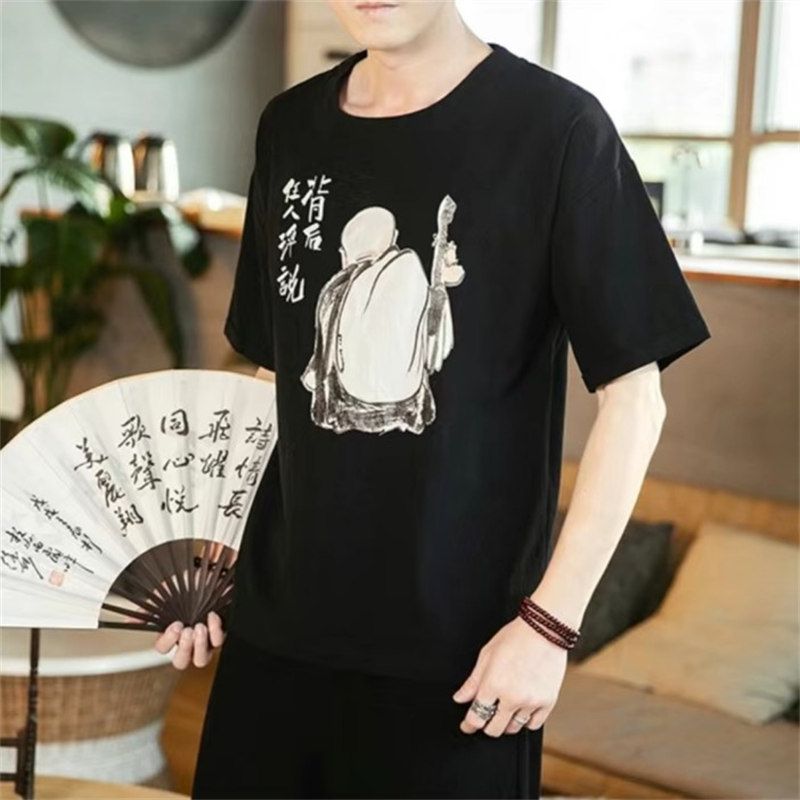 中国风佛系印花潮流半袖