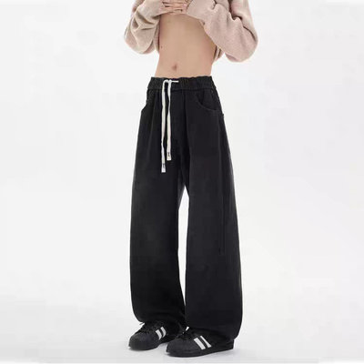 秋冬季新款美式复古牛仔裤