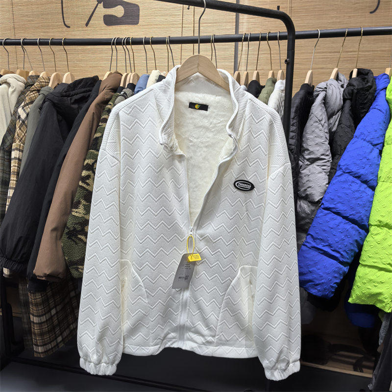 25B3C6开衫立领棒球服卫衣秋冬美式宽松外套重磅休闲大码上衣服,男装,大码上装,淘宝优惠券,粉丝福利购,淘宝优惠卷