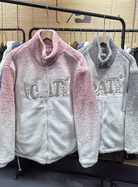 毛绒外套情侣渐变色棉服