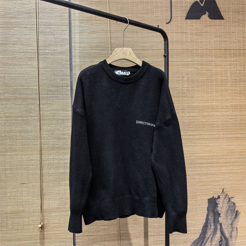 彩色圆领毛衣冬季情侣款