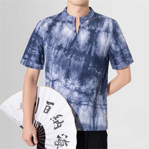 新中式扎染透气短袖T恤