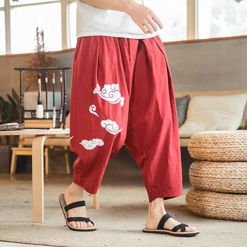 夏秋季灯笼裤中国风宽松阔腿裤