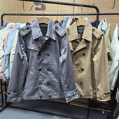 全棉双排扣翻领外套商务休闲时尚 26B2A1短款 男士 新款 上衣 风衣韩版