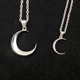 弦月月牙质感项链钛钢吊坠女月亮配饰设计感锁骨链挂坠高级感信物