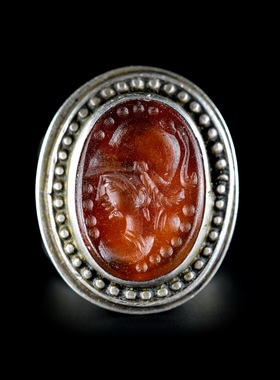 萨珊波斯 老西亚红玛瑙vintage首饰