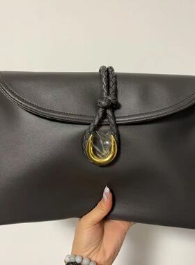 手工现货新款liberta翻盖大容量休闲百搭牛皮单肩手拿包女士包包