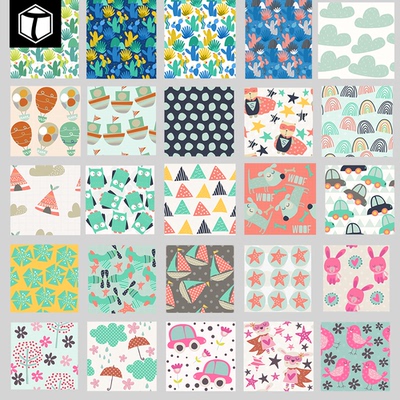 卡通个性流行无缝拼接合成背景PNG图案JPG手机壳包装印花patterns