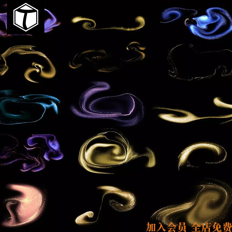 高端轻奢金色金粉金沙质感黑金背景元素纹理底纹ps设计素材png图