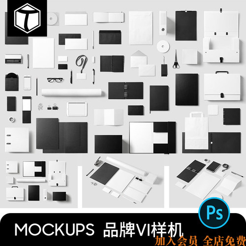 品牌VI设计LOGO智能贴图PSD