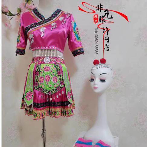 新款苗族土家族儿童舞蹈服装