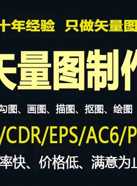 cdr矢量图制作设计ai作图画图ps代画logo商标jpg位图片转雕刻plt