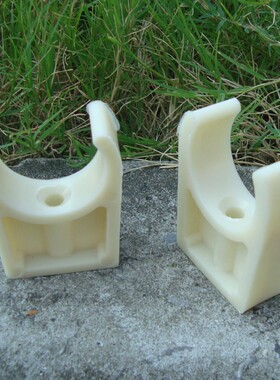 【韧性好】DN15/20/25/32/40 U型淡黄色ABS塑料管卡 管夹管托支架