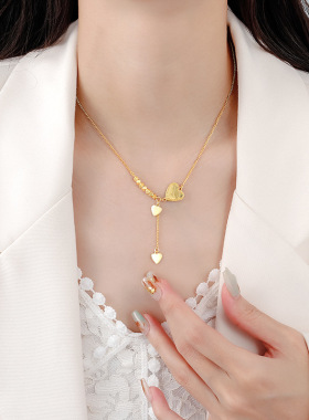 法国chrry koop年新款鱼鳞星星锁骨链闪烁星空项链女套链送女友