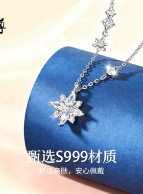 法国chrry koopS999浪漫星芒雪花多棱角项链闪亮八星芒棱角轻奢