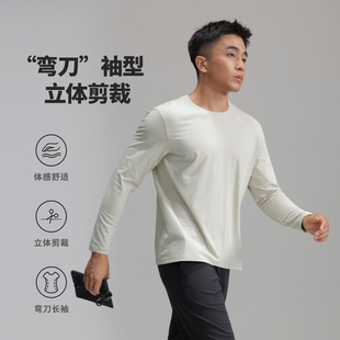 棉盖涤弯刀长袖棉混纺男士短袖压胶圆领T恤宽松商务休闲纯色上衣