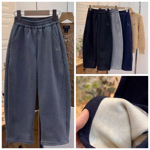 显瘦亲子蚕丝羊毛加厚弯刀裤