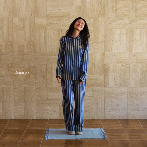 room30纯棉复古撞色家居服套装