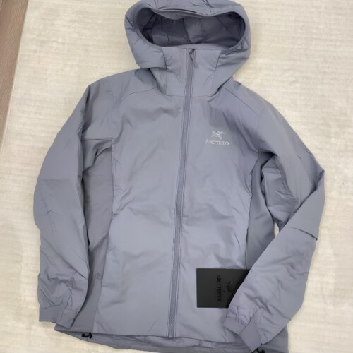 国现Arcteryx始祖鸟ATOMHOODY轻薄亲肤户外保暖防风水刺绣棉服女