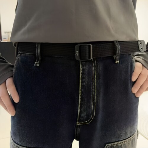 国现Arcteryx始祖鸟徽标装饰织物腰带男女同款情侣款黑色宽3.2cm