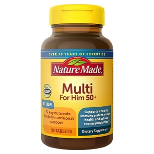 Made天维美50岁中老年男性复合综合维生素进口90粒 美国Nature