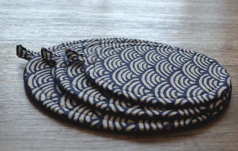 日式圆形加厚防烫隔热餐垫