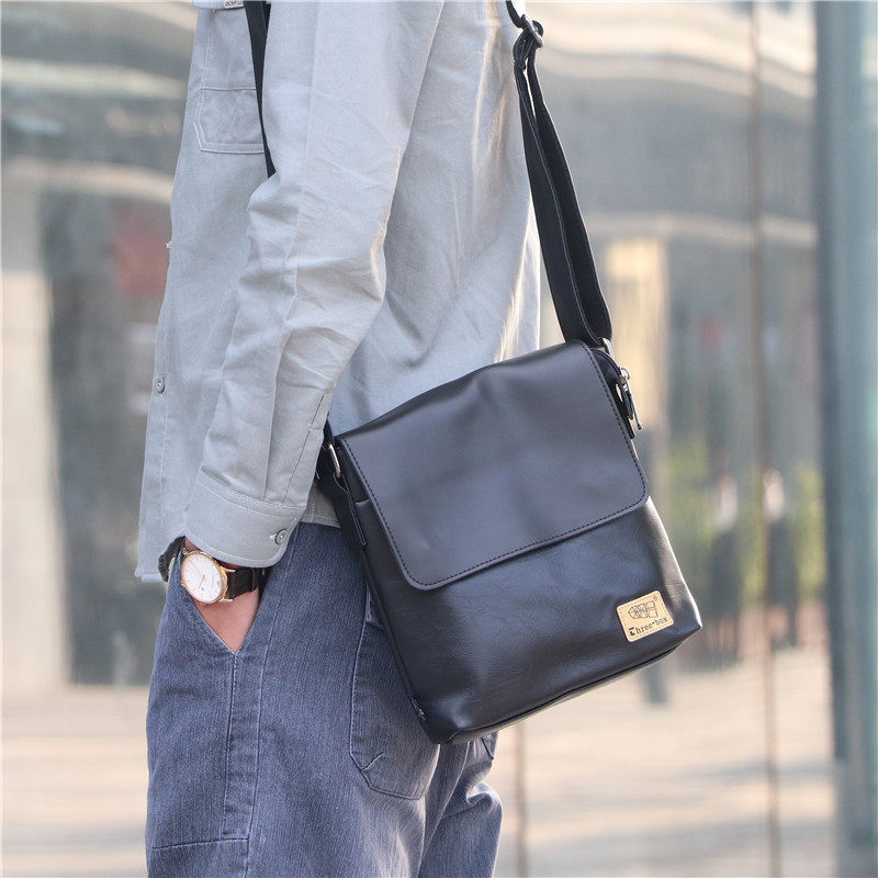 threebox潮男包斜挎单肩竖款包