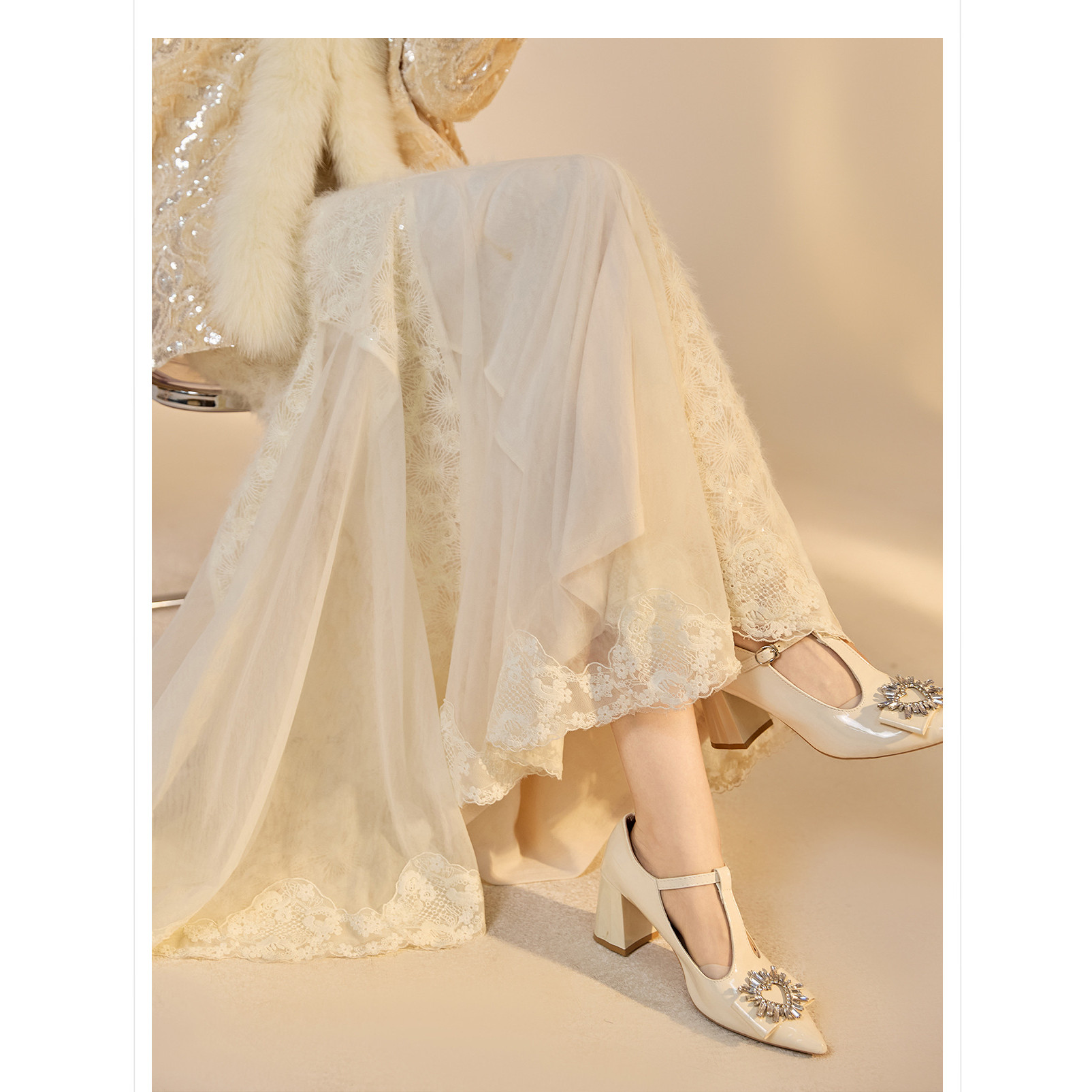 2026春装新款 轻奢新中式国风百搭蕾丝拼接鱼尾半身裙长裙