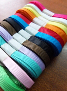 DIY饰品配件材料 韩国进口双面罗纹缎带6mm 0.4元1米