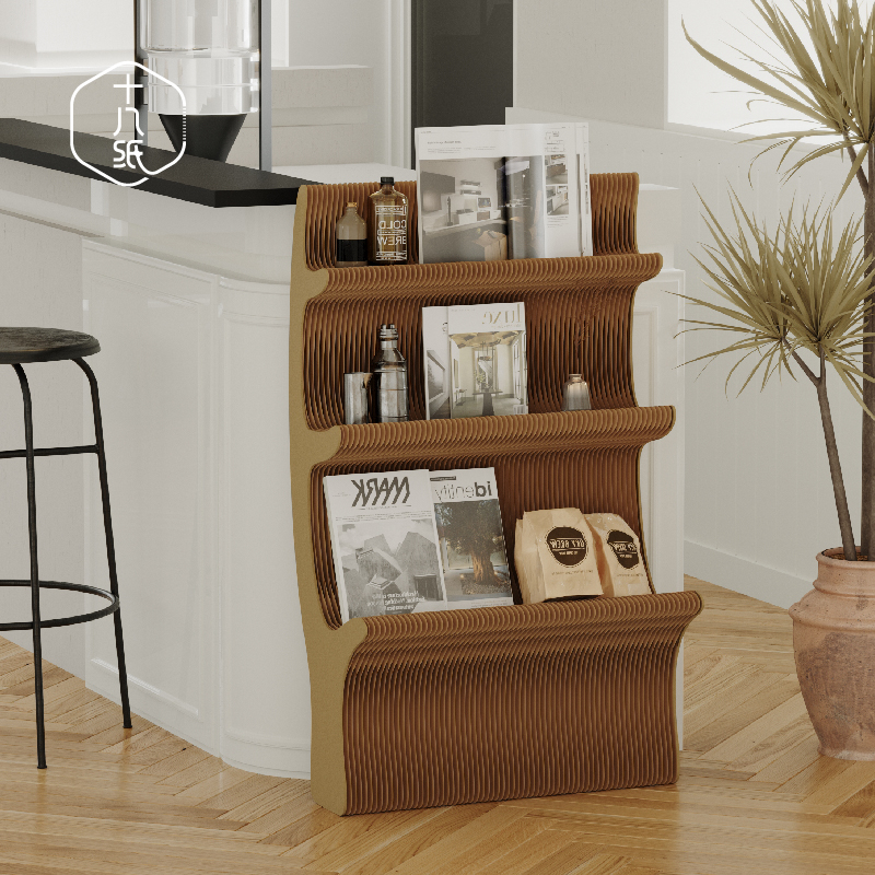 十八纸靠墙书架置物架可折叠便携式展示架展会商场艺术创意陈列架