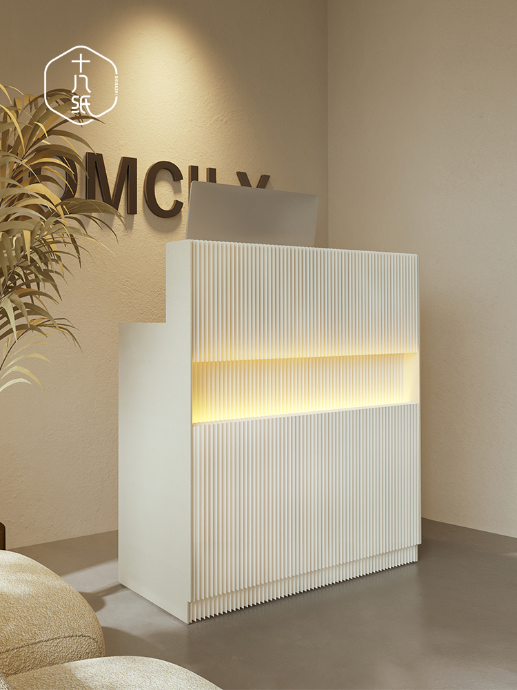 十八纸办公室前台接待台服装店咨询台便利小吧台商用展会现代简约